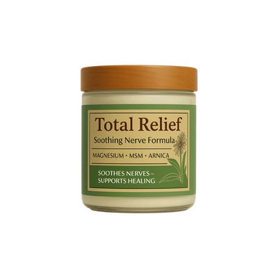Total Relief - Magnesium Cream - Topical Lotion for Muscles, Joints & Legs - Magnesium Chloride with MSM, Arnica & B6 - Lightweight & Fast-Absorbing