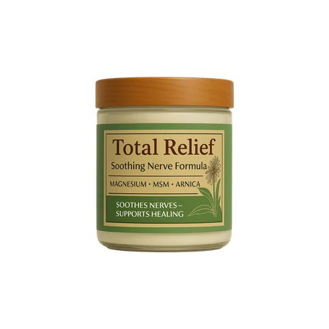 Total Relief - Magnesium Cream - Topical Lotion for Muscles, Joints & Legs - Magnesium Chloride with MSM, Arnica & B6 - Lightweight & Fast-Absorbing